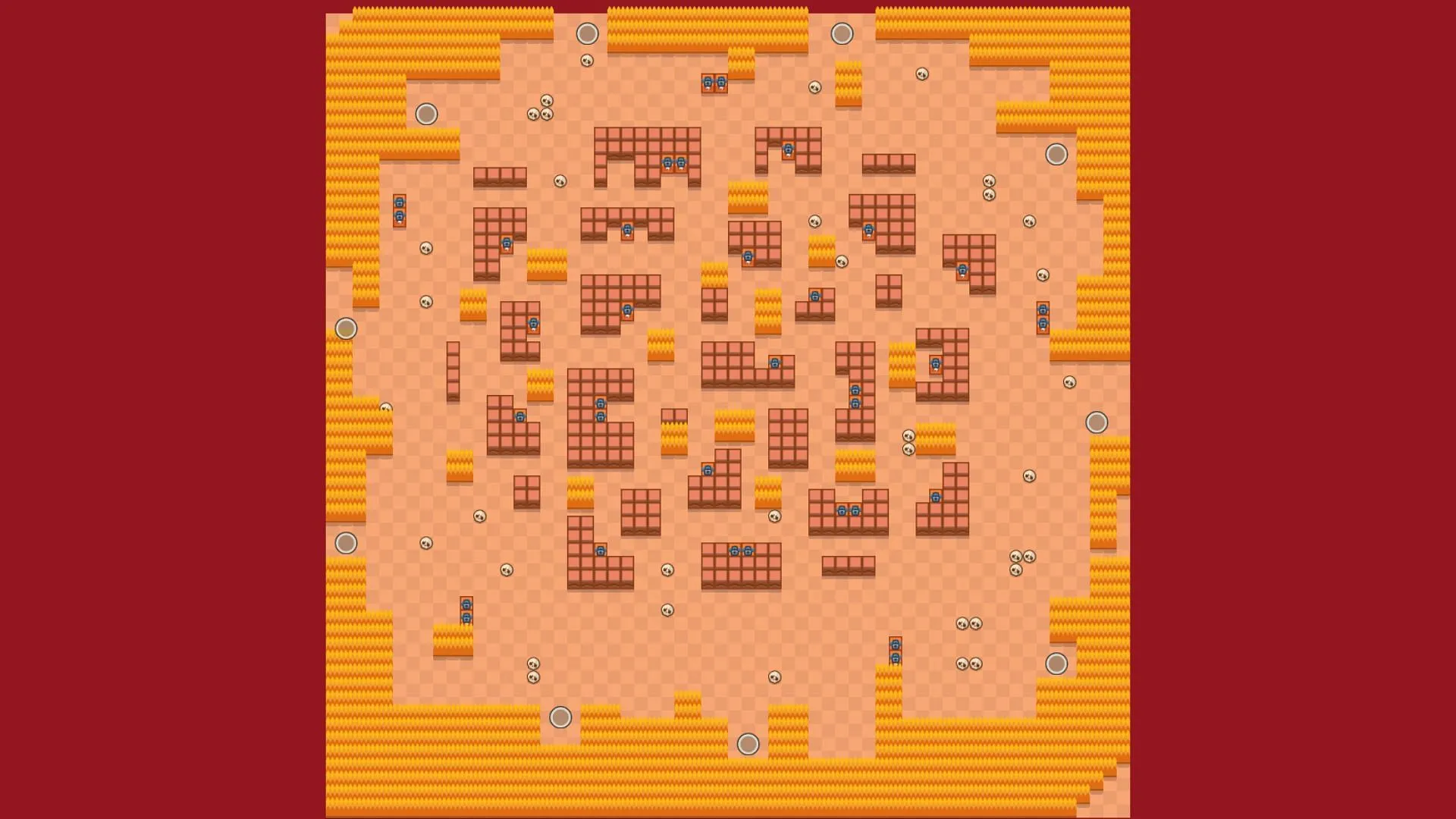 Mapa do Stormy Plains Solo Showdown (Imagem via Supercell)