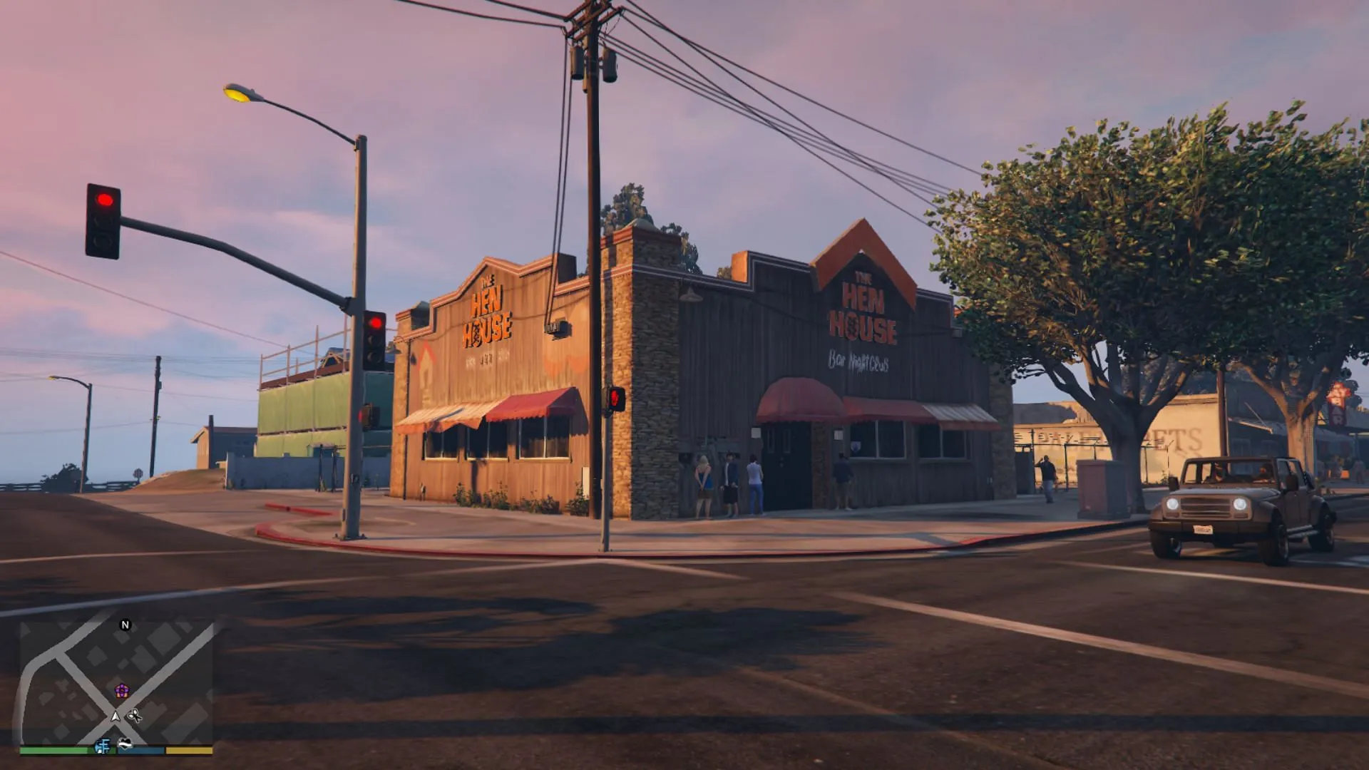 Una captura de pantalla de The Hen House en el modo historia de Grand Theft Auto 5 (imagen a través de Rockstar Games)