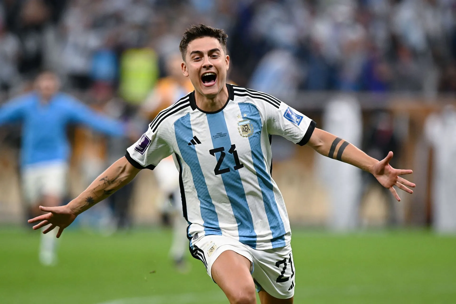 Dybala lors de la finale de la Coupe du monde de la FIFA 2022 (Image via Getty)