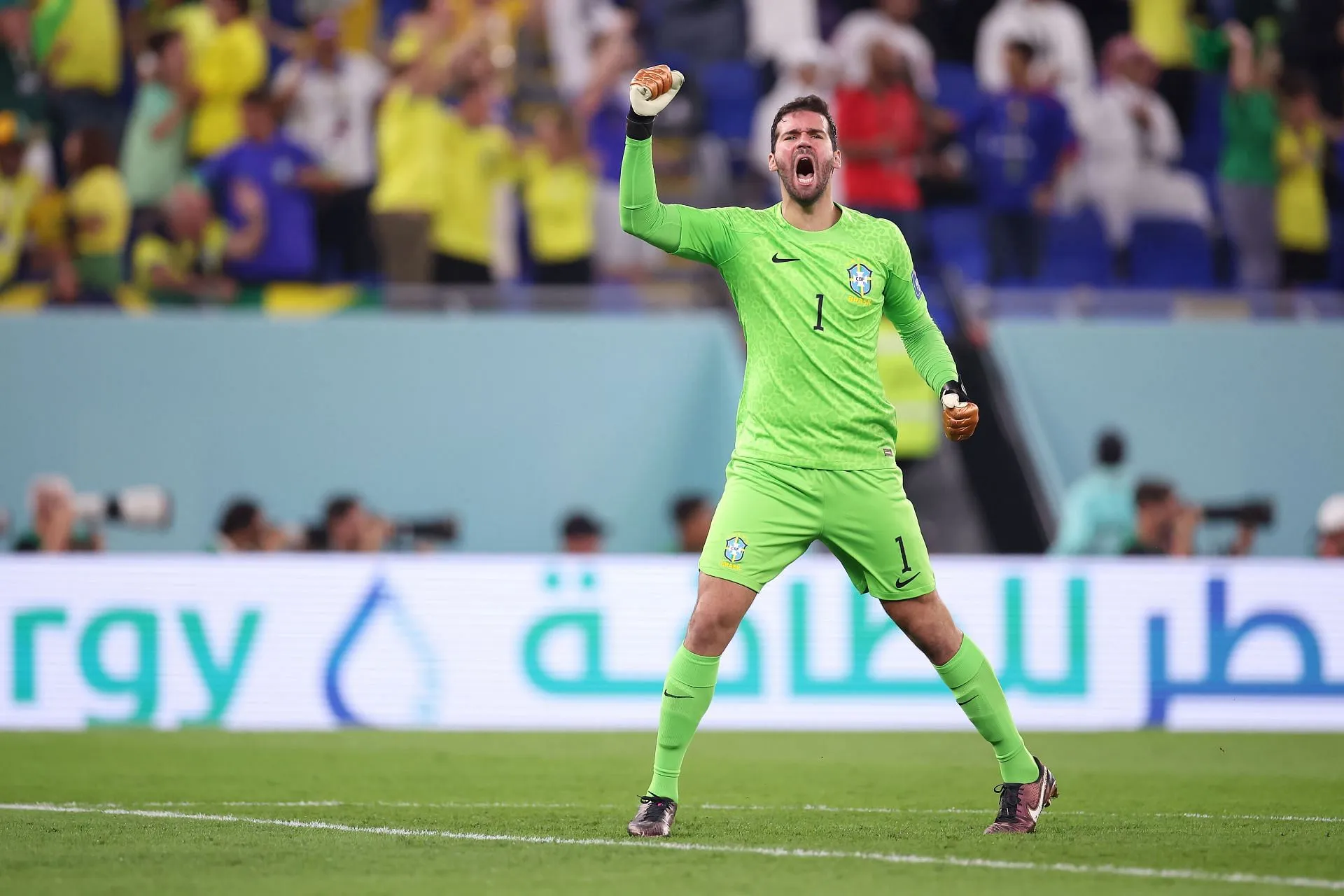 Alisson bei der FIFA-Weltmeisterschaft 2022 (Bild über Getty)