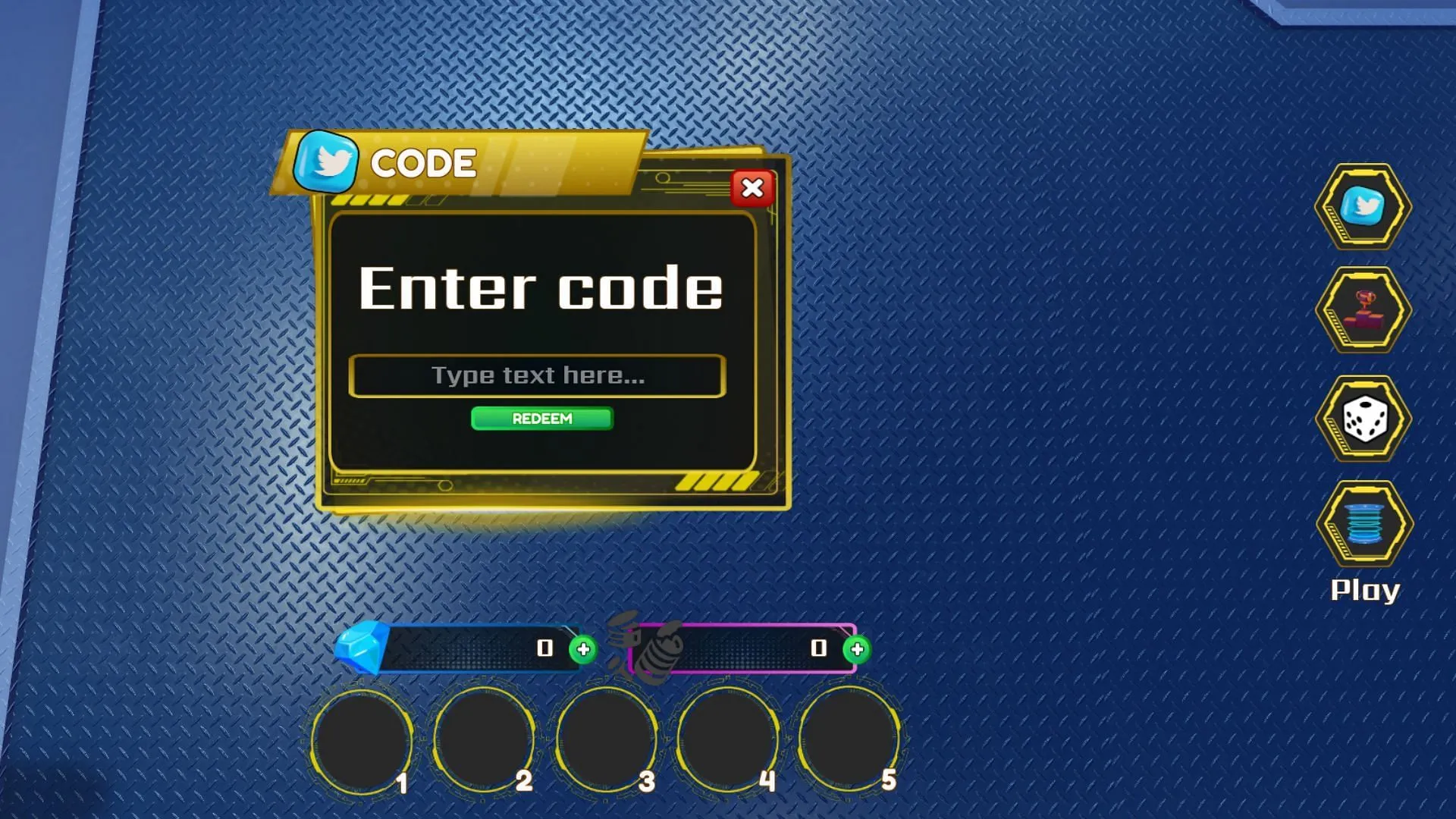 How to redeem codes in Murder Drones Tower Defense (Image via Roblox)