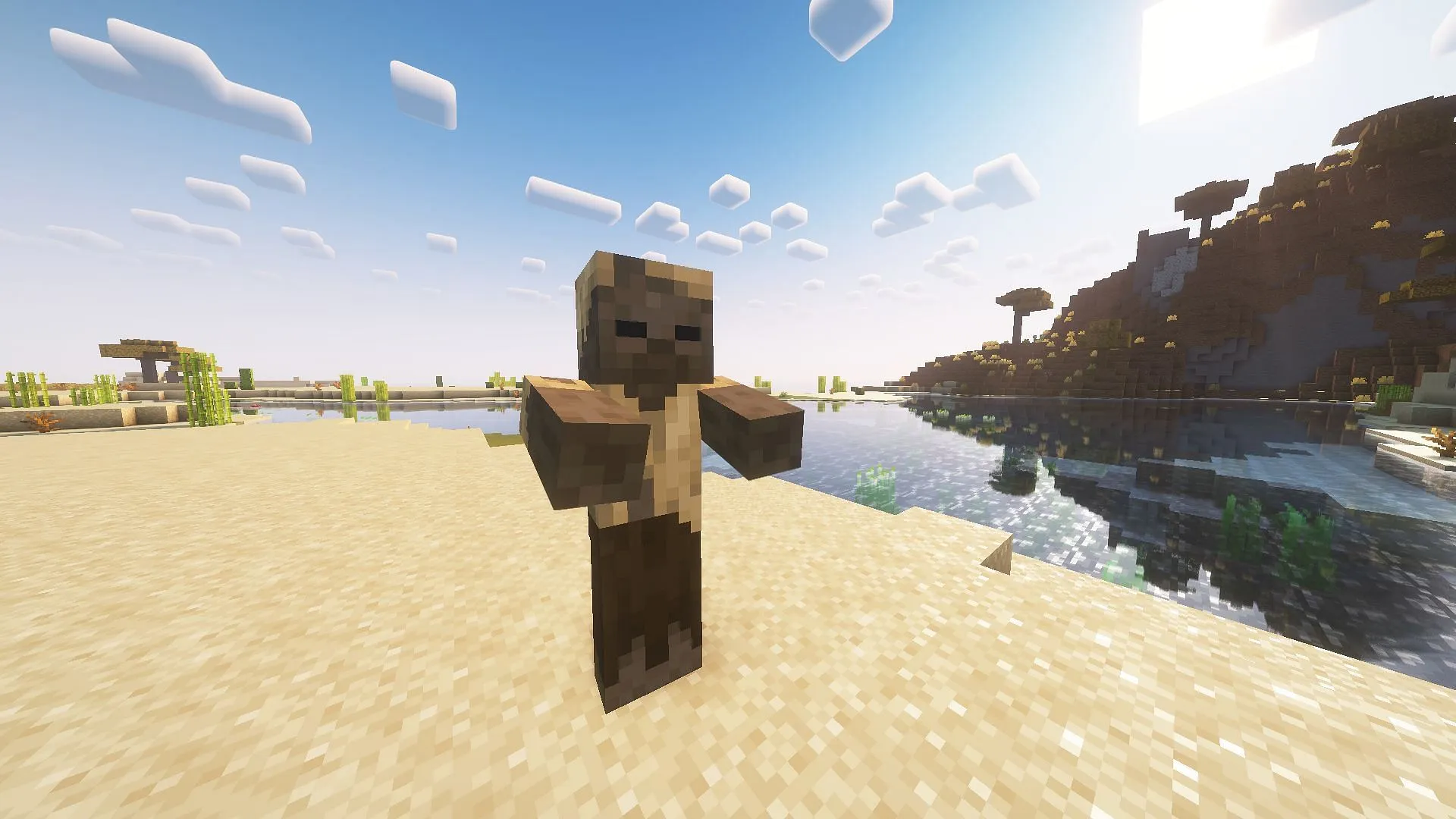 As cascas podem aparecer naturalmente em dois locais no Minecraft (Imagem via Mojang)