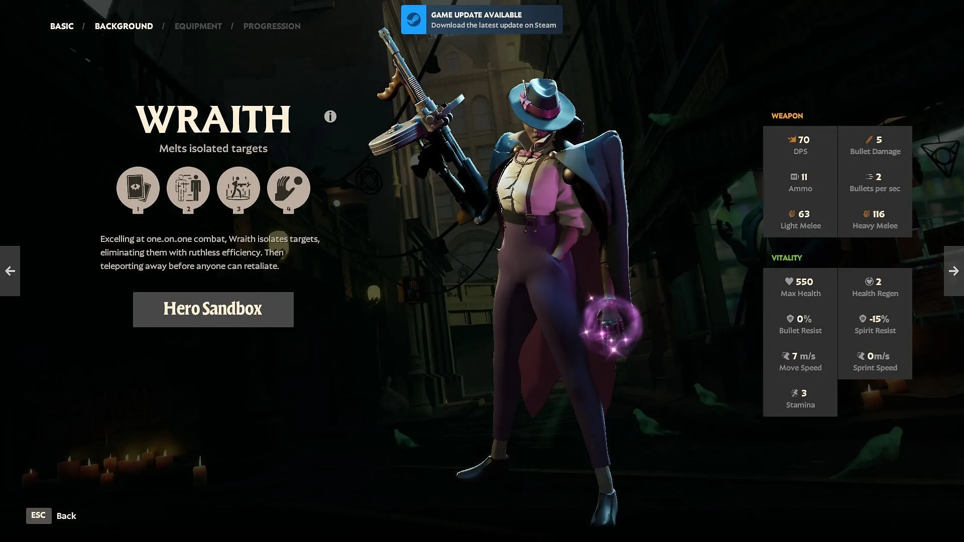 Wraith en Deadlock (imagen vía Valve)