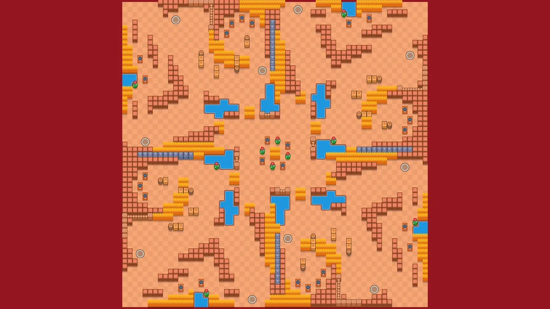 Mapa do Sunset Vista Solo Showdown (Imagem via Supercell)