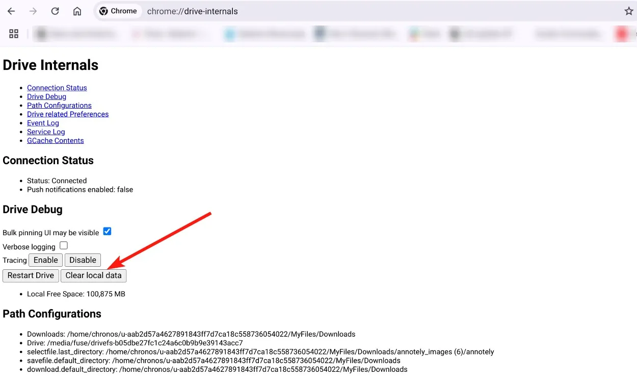 Chromebook에서 저장 공간을 확보하기 위해 로컬 데이터 지우기