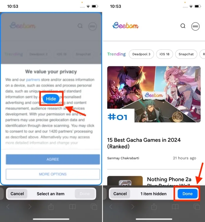 Jak ukryć reklamy w Safari za pomocą funkcji Distraction Control w systemie iOS 18