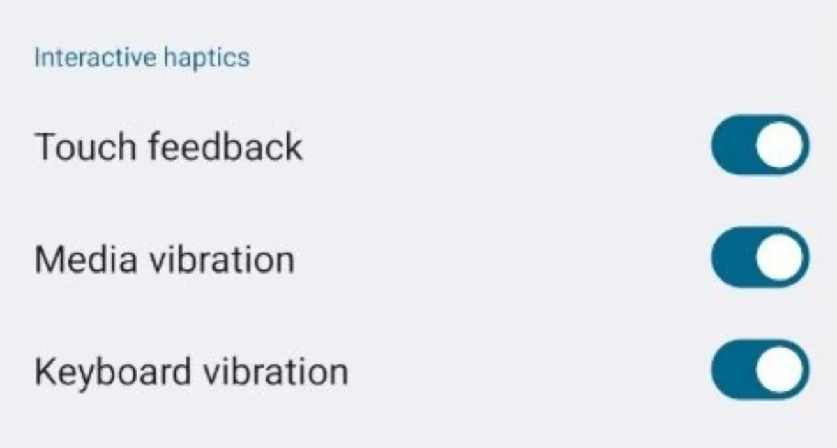 Basculement des vibrations du clavier