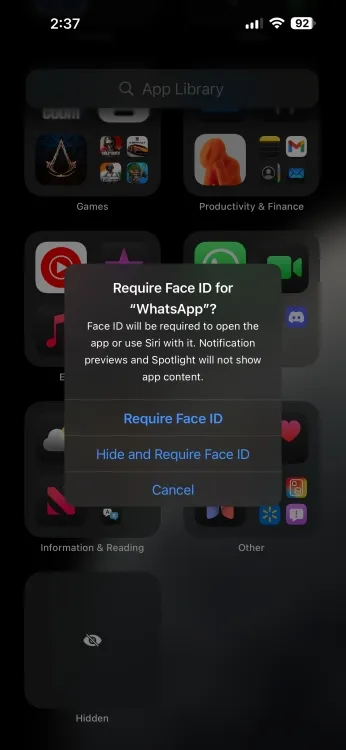 Apps in iOS 18 sperren