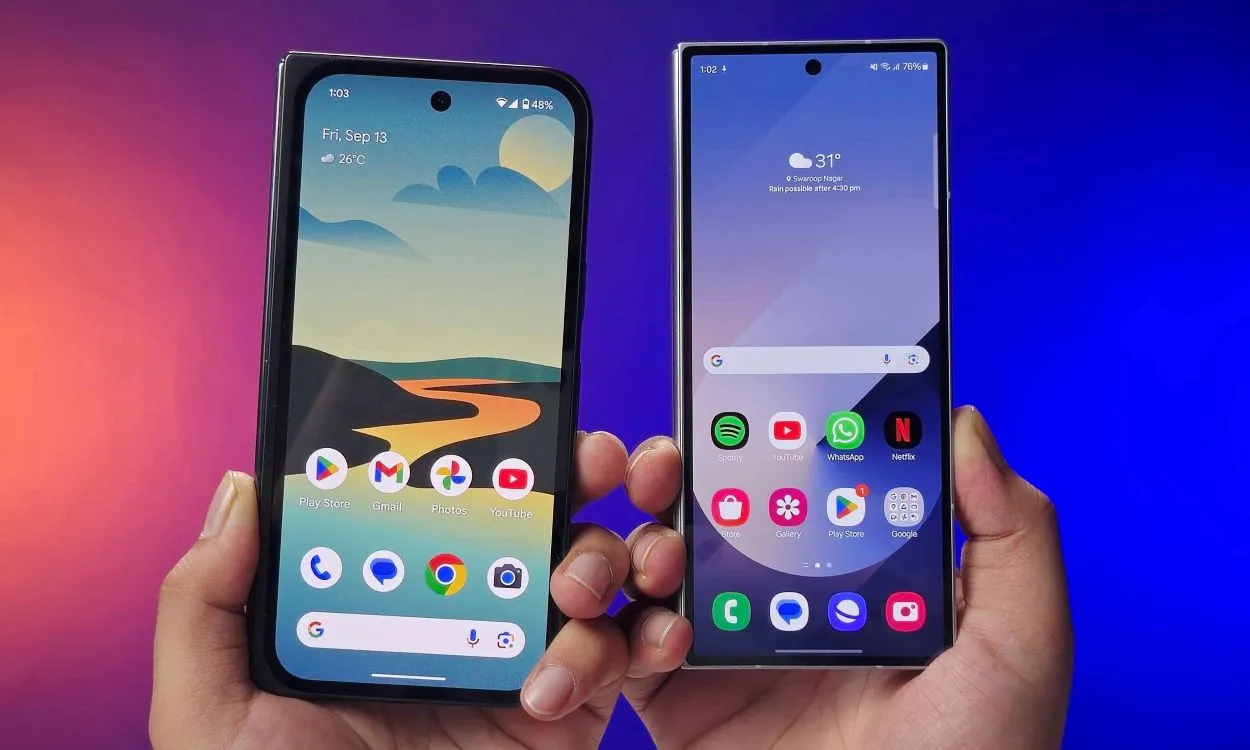 Pixel 9 Pro XL vs. Samsung Galaxy Z Fold 6 Display