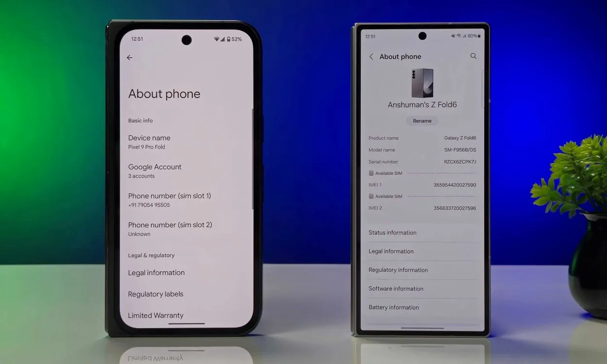 Pixel 9 Pro XL 대 Samsung Galaxy Z Fold 6 소프트웨어