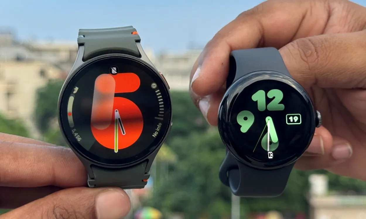 Comparación de la pantalla del Pixel Watch 3 y del Galaxy Watch 7