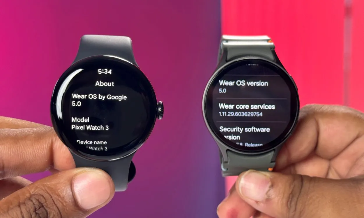 Comparación entre el Pixel Watch 3 y el Galaxy Watch 7 Software 2