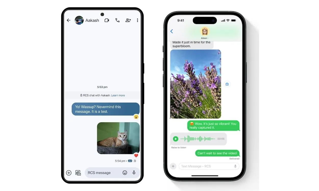 Messagerie RCS Android vs iOS