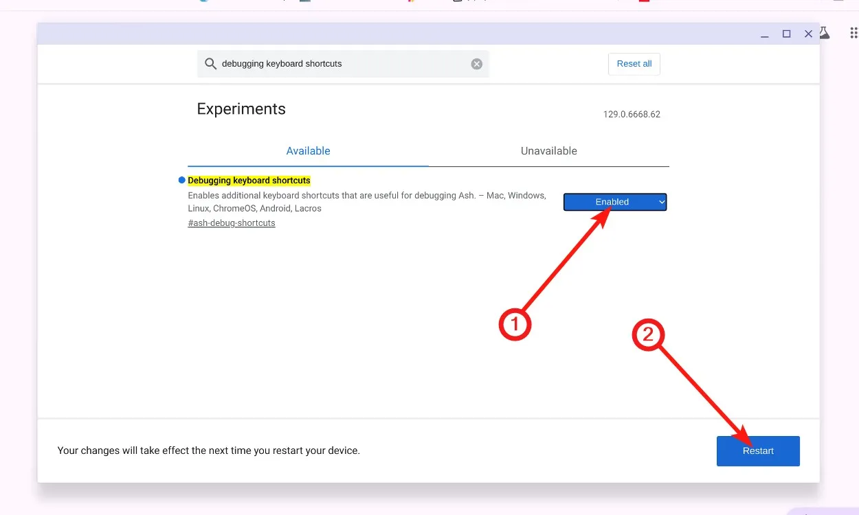 Reinicie o Chromebook - desligue a tela sensível ao toque do Chromebook