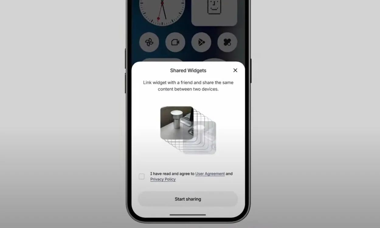 Nothing OS 3.0의 공유 위젯 기능