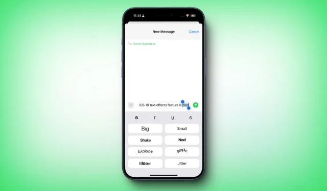 Utilisation des effets de texte dans iOS 18 pour iPhone : un guide complet