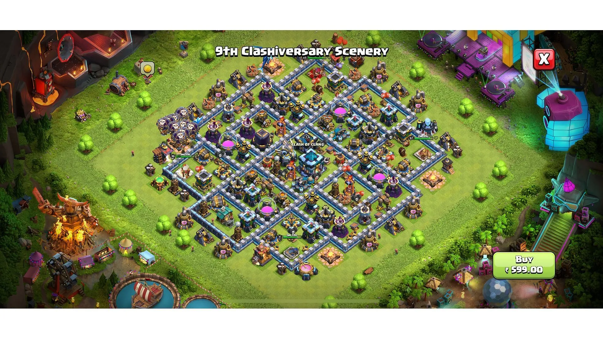 9th Anniversary scenery (Image via Supercell)