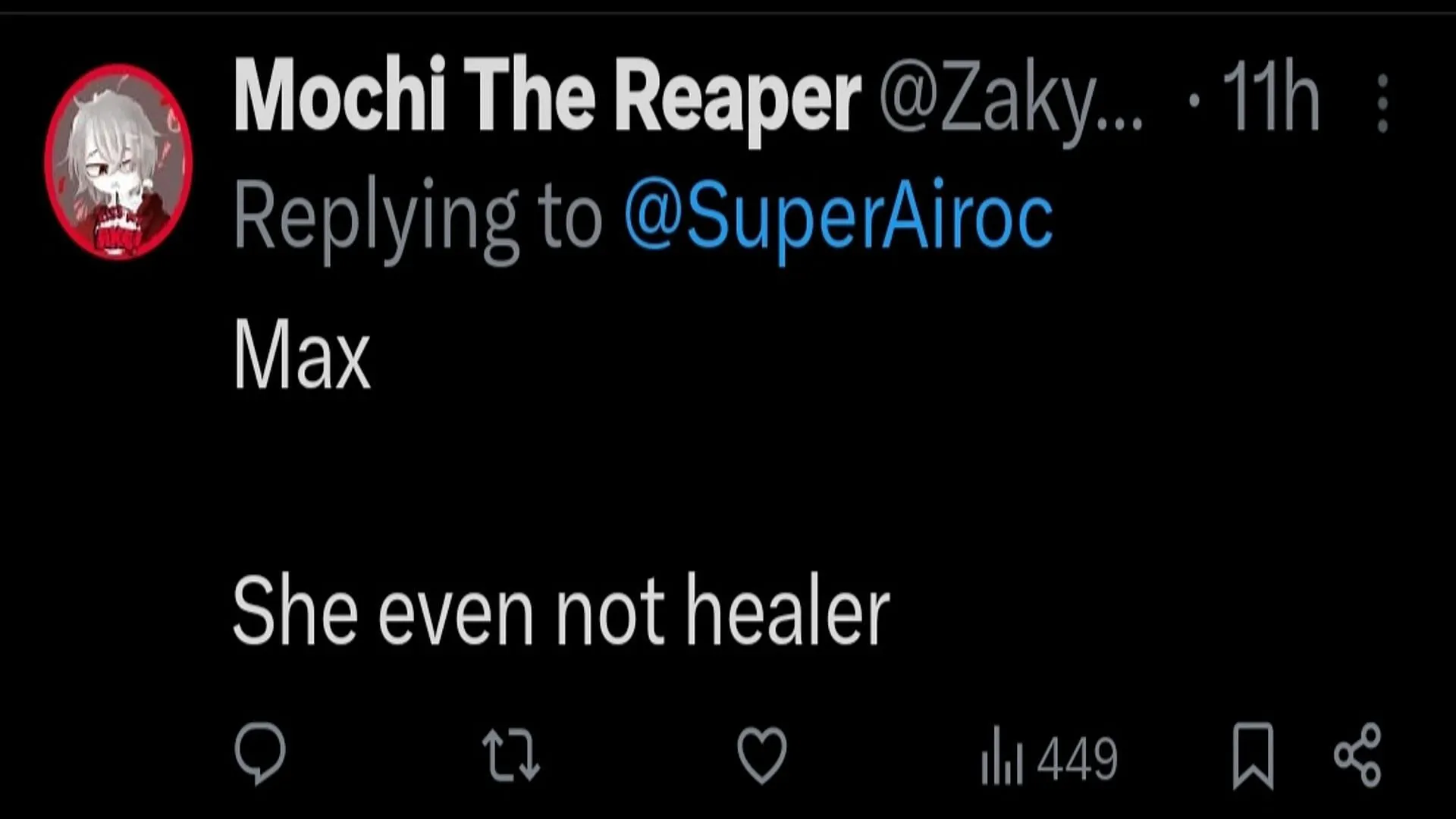 Max is not a healer, and thus many users think that she cannot get the most out of the Kelp Shake Power-Up (Image via X)