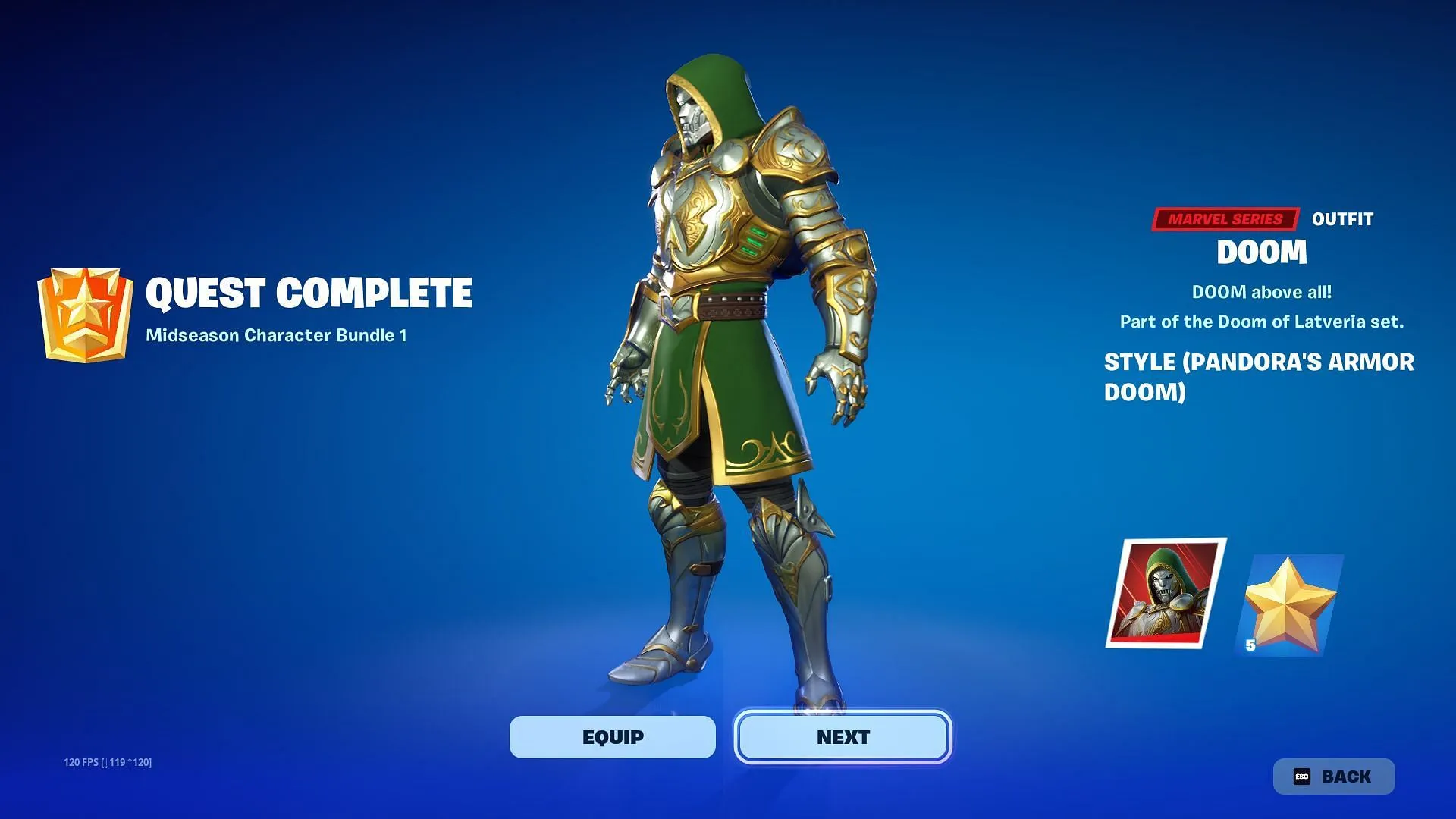 Atualmente não há recompensas para jogar o Days of Doom LTM (Imagem via Epic Games)