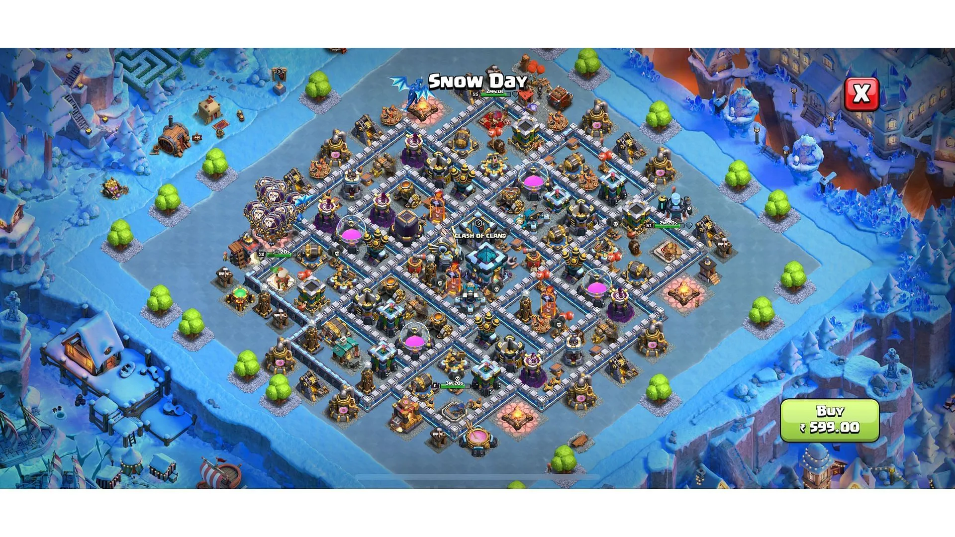 눈 오는 날 풍경 (이미지 출처: Supercell)