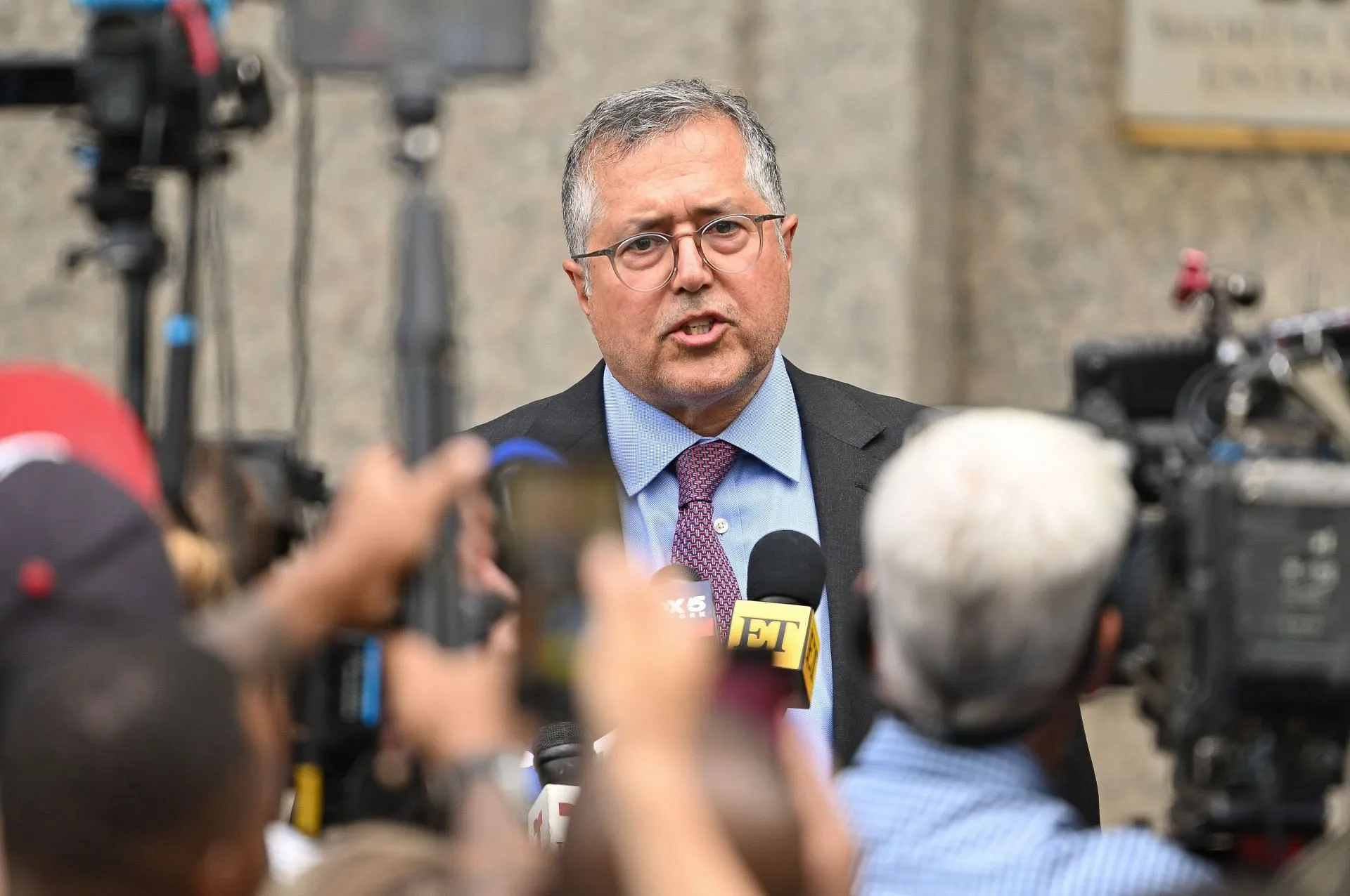 Lawyer for Sean Combs, Marc Agnifilo, speaks to media outside U.S. District Court on September 17