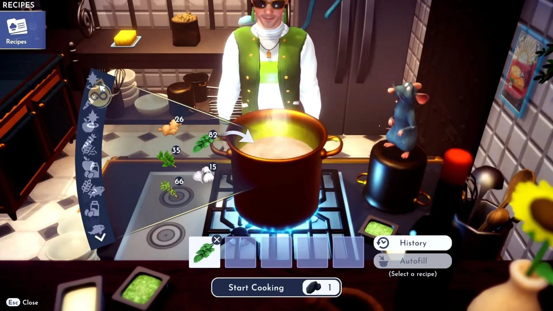 Ingrédients pour faire une omelette au basilic (Image via Gameloft)