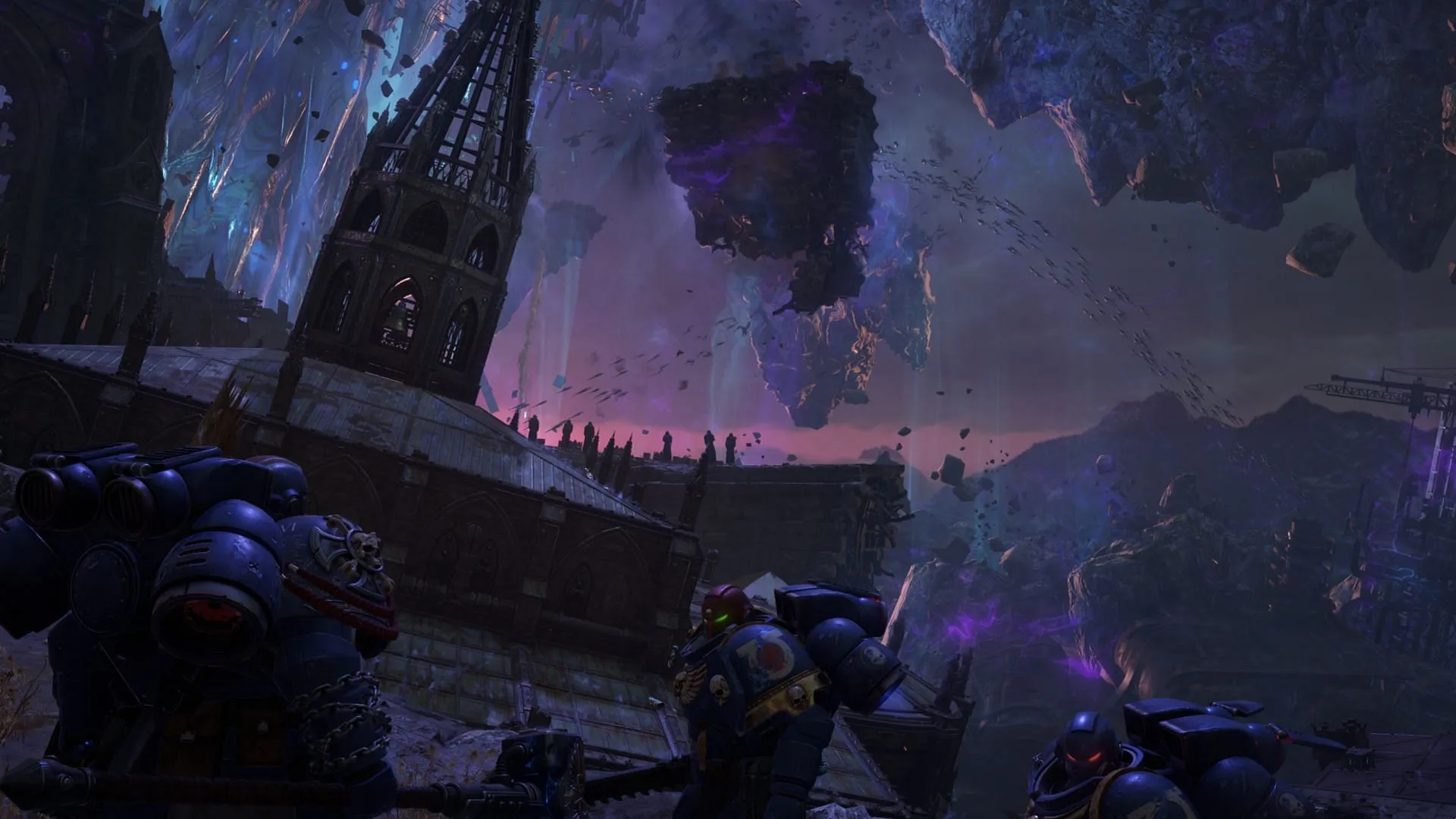 Advance to the Cathedral as part of the Dawn’s Descent Campaign Mission in Warhammer 40k: Space Marine 2 (Image via Focus Entertainment)