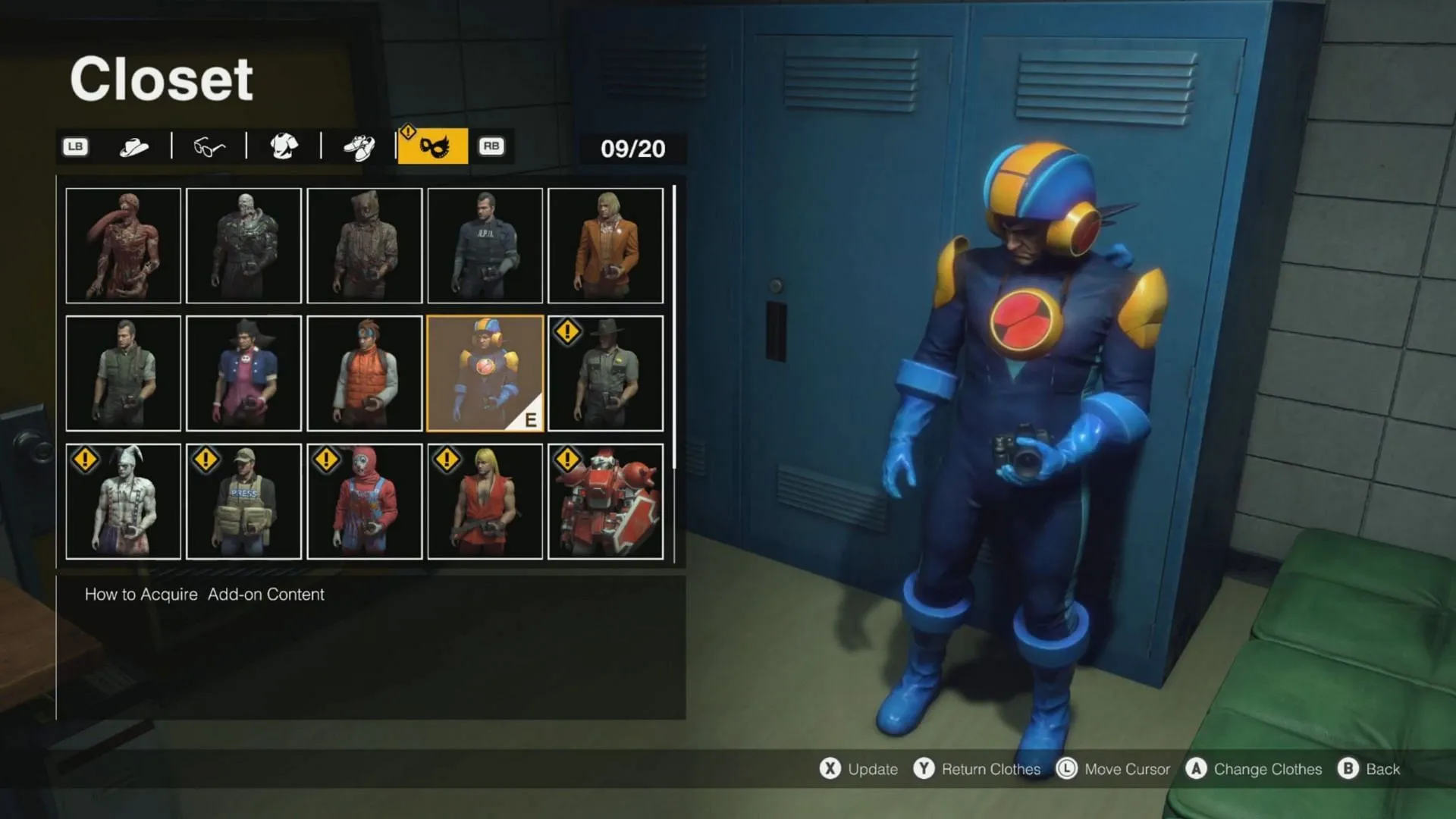 El atuendo de Mega Man en Dead Rising Deluxe Remaster (imagen vía Capcom)