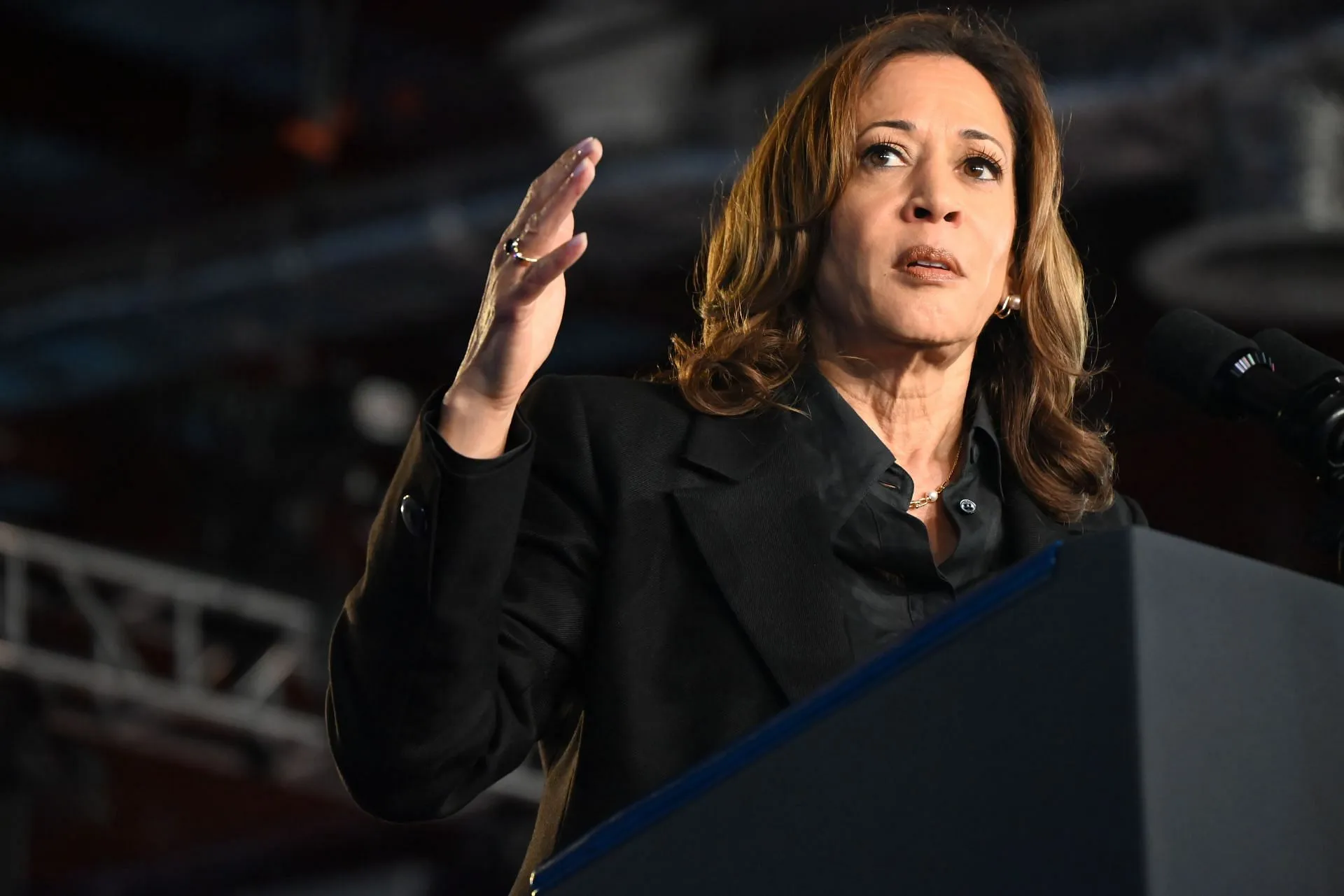 Evento de campanha da candidata presidencial democrata Kamala Harris na Pensilvânia (Foto de Kyle Mazza/Anadolu via Getty Images)