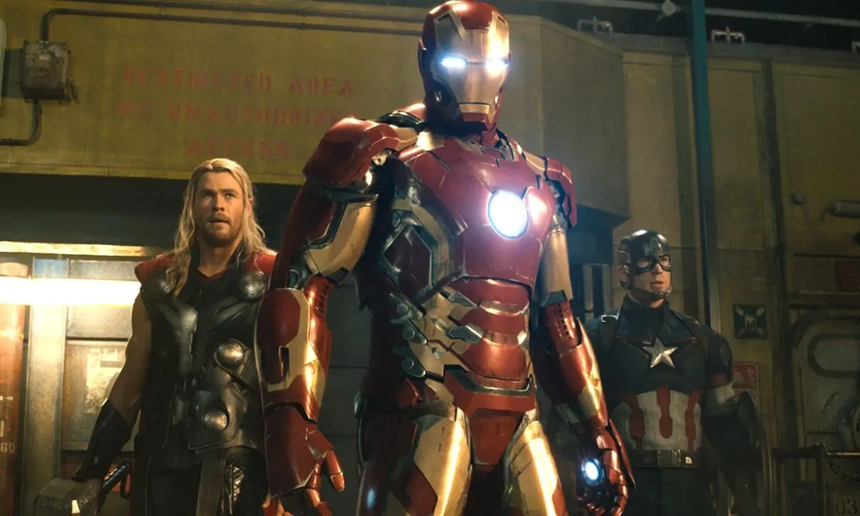 Thor, Iron Man et Captain America dans Avengers : L'Ère d'Ultron