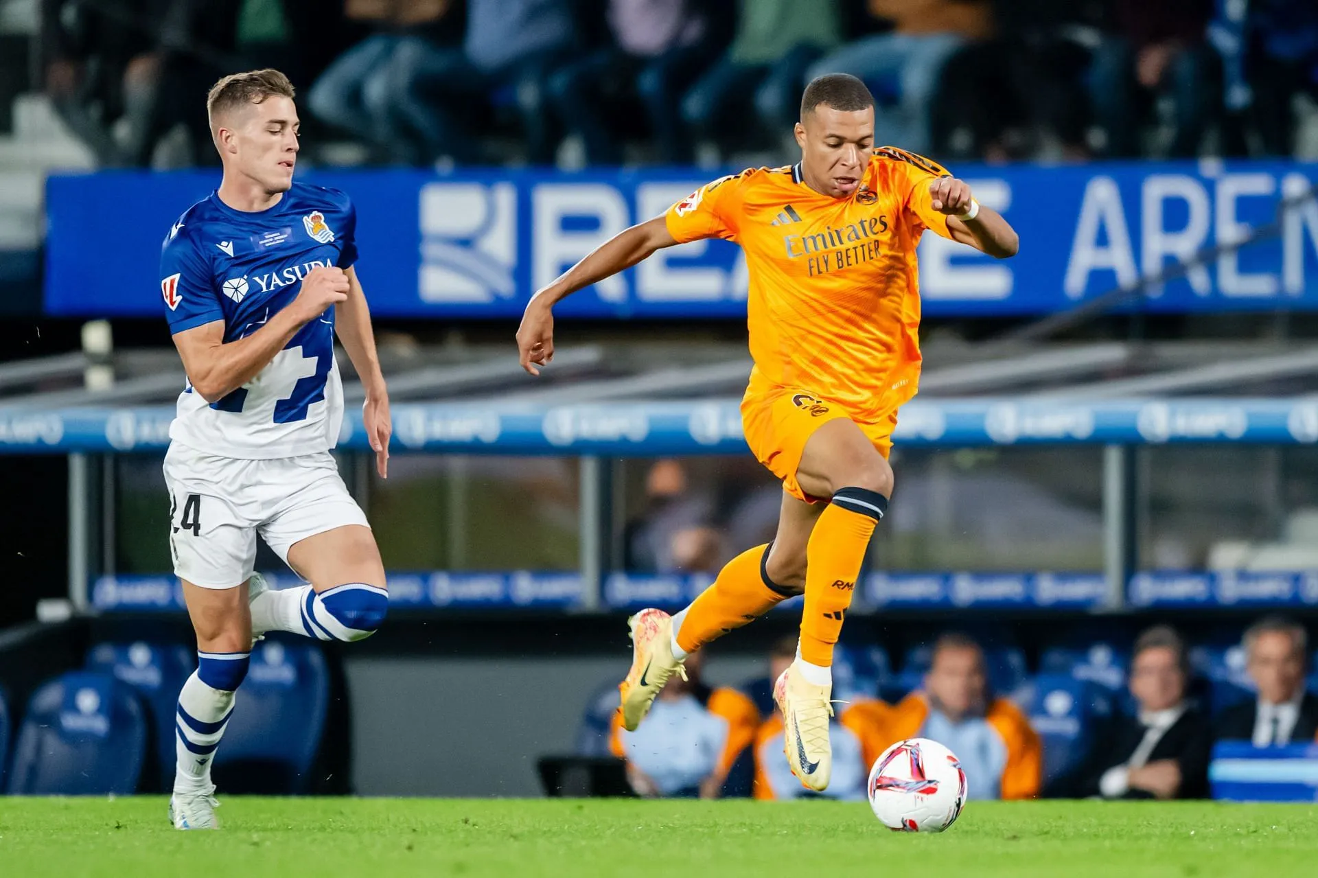 Mbappé en acción con el Real Madrid (Imagen vía Getty)