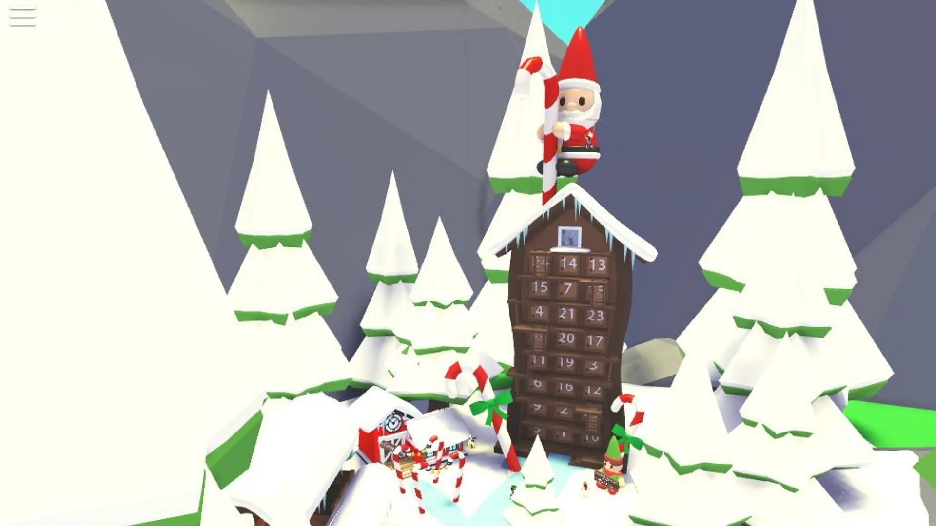 クリスマスまでのアドベントカレンダー 2019 の報酬スロット (画像は Roblox || X/@PlayAdoptMe より)