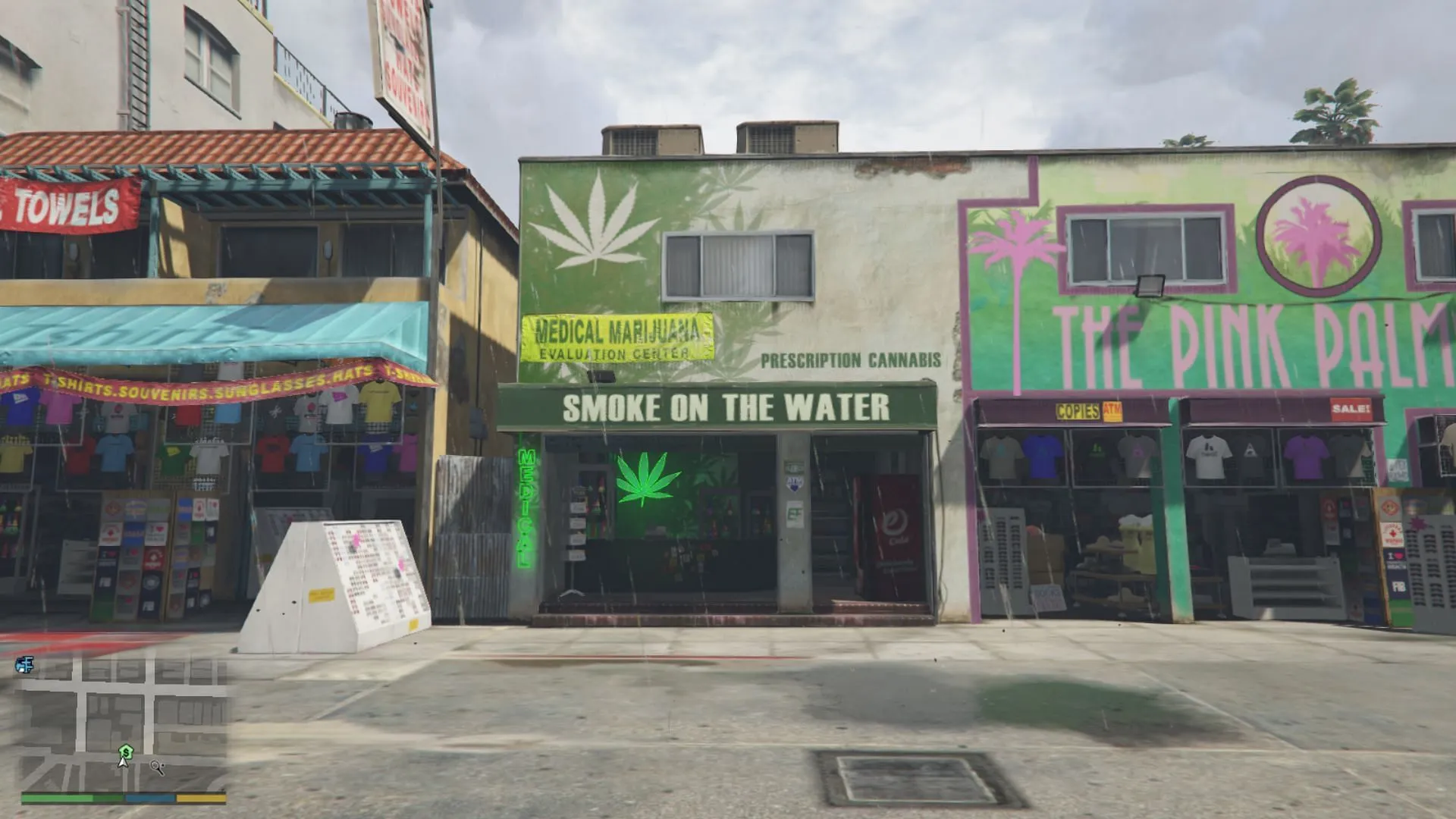 A screenshot of the Smoke on the Water business in Grand Theft Auto 5 Story Mode (Image via Rockstar Games)