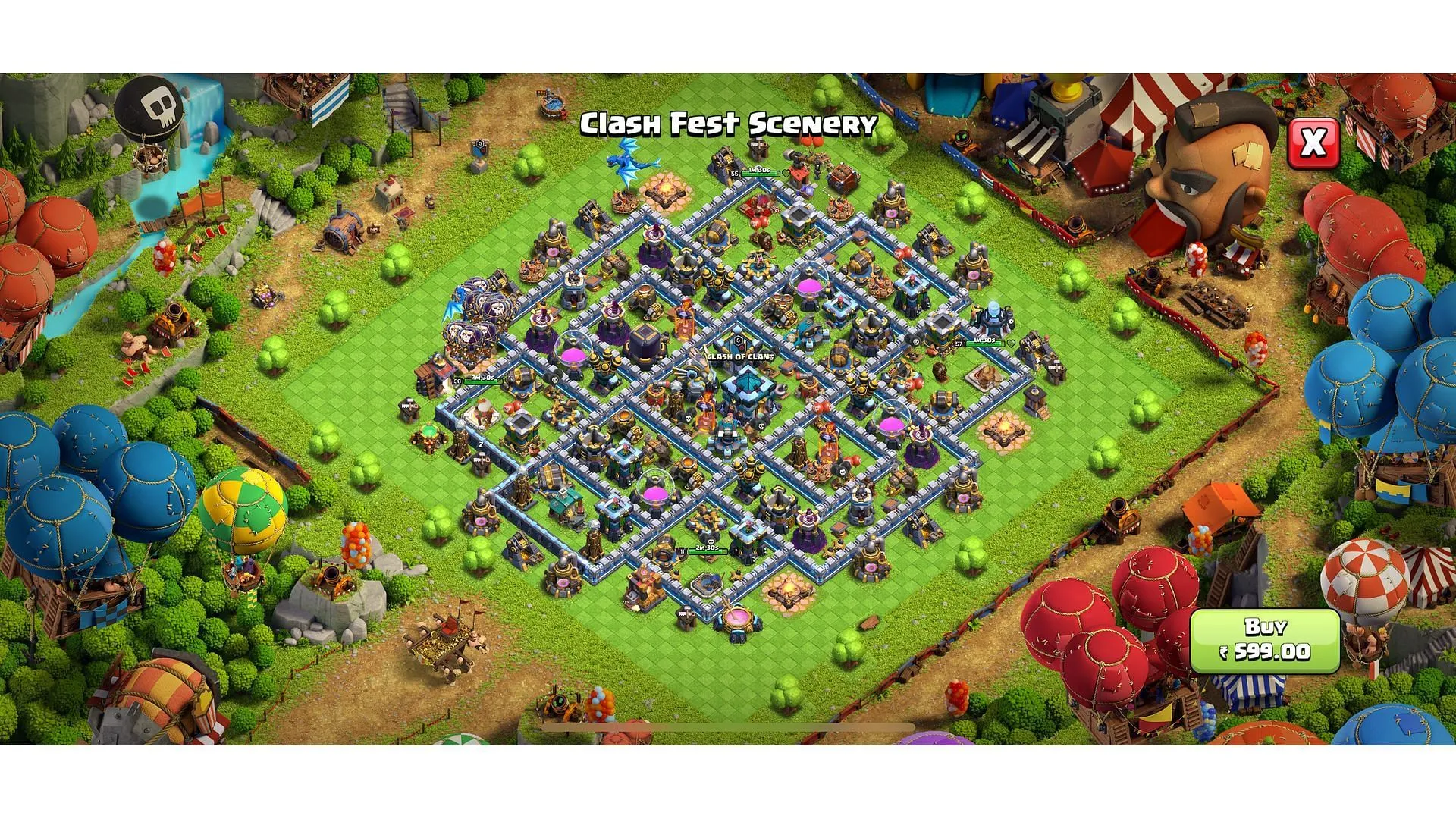 Landschaft des Clash Fests (Bild über Supercell)