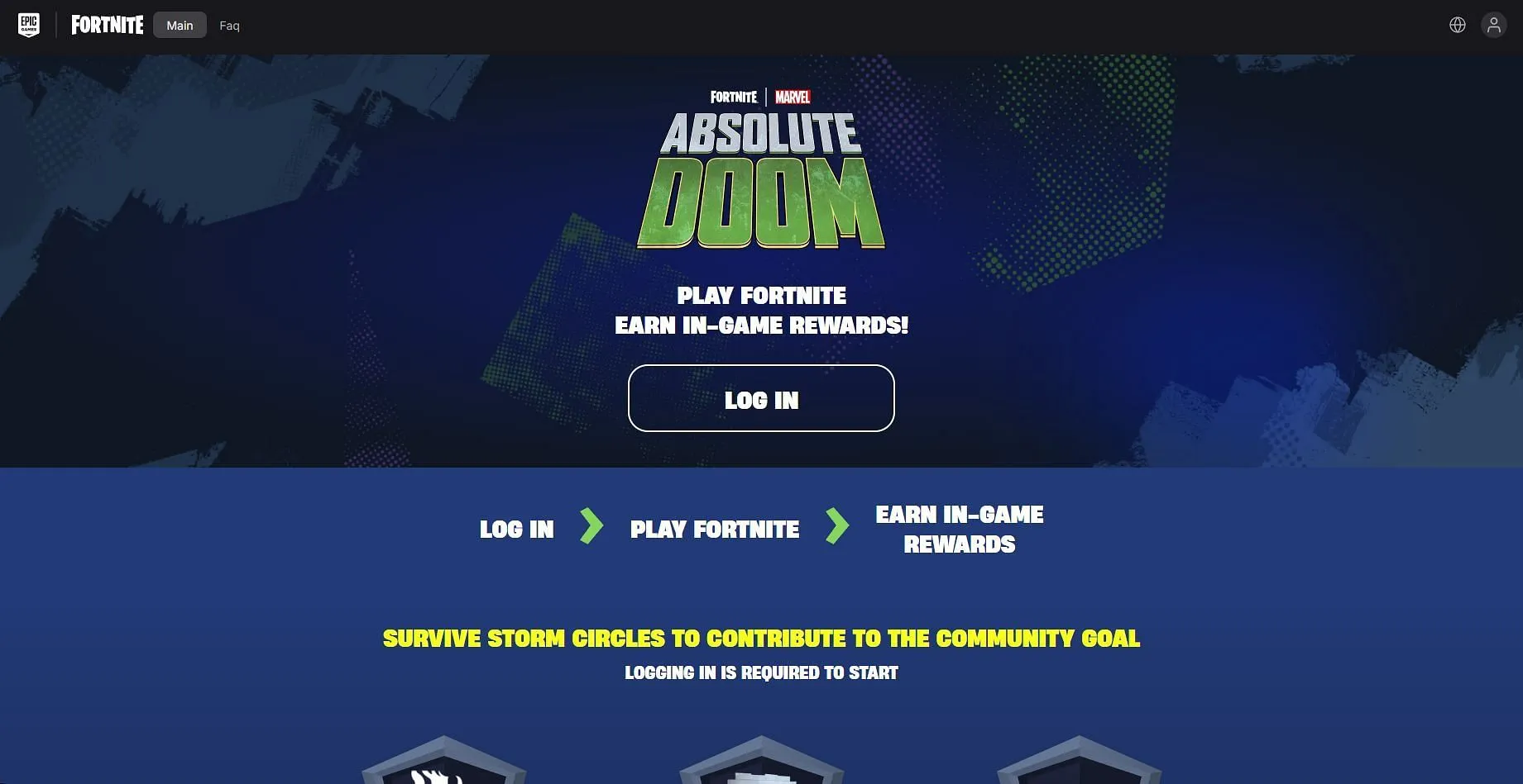 Página do Community Goal no site oficial (Imagem via Epic Games)