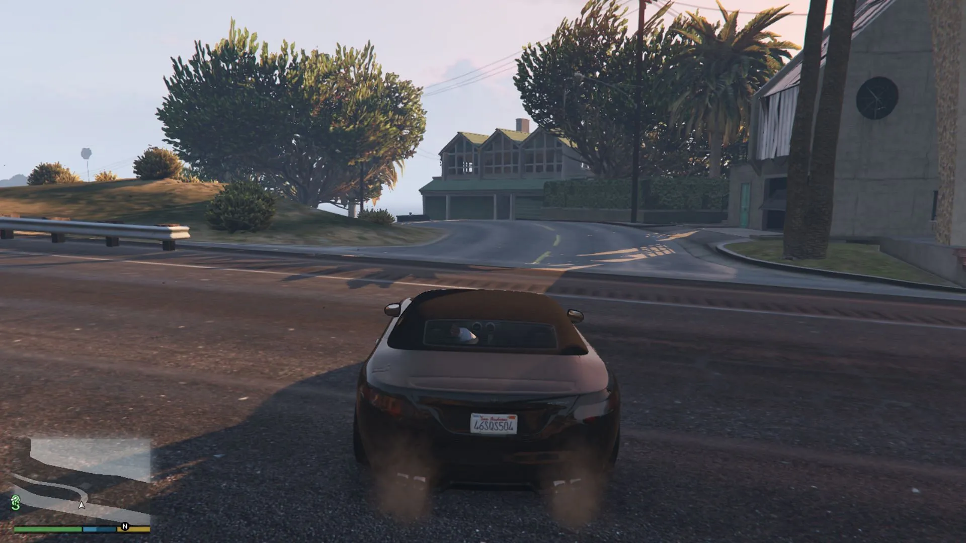 The spawn location of the Hitch Lift 1 mission in Grand Theft Auto 5 (Image via Rockstar Games)