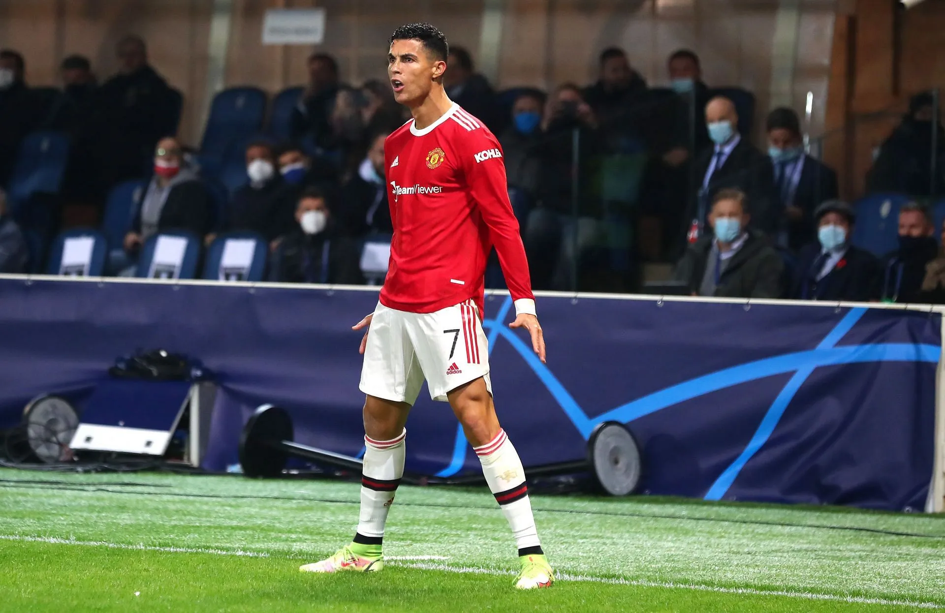 Cristiano Ronaldo festeggia il suo gol per il Manchester United (Immagine tramite Getty)