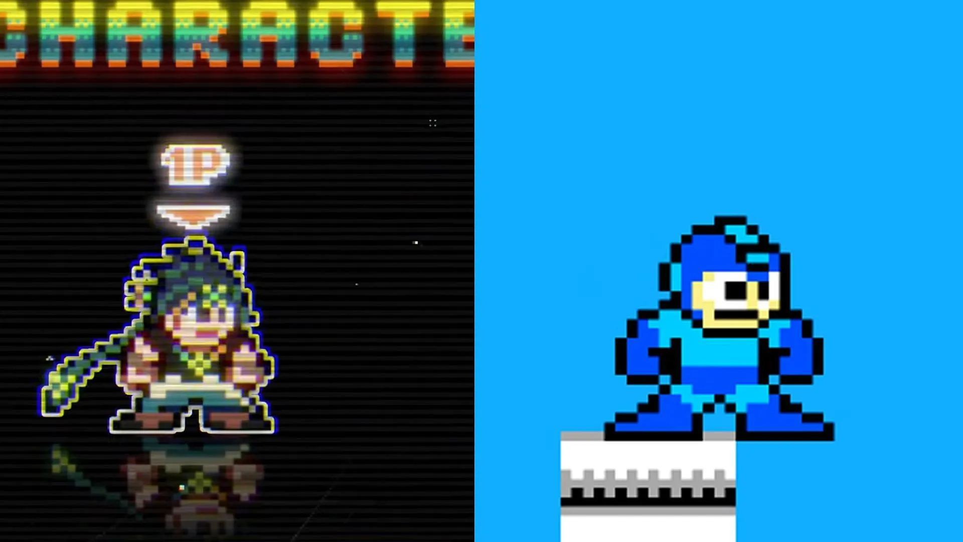 Referência ao Mega Man no trailer de Kinich (Imagem via HoYoverse/Capcom)