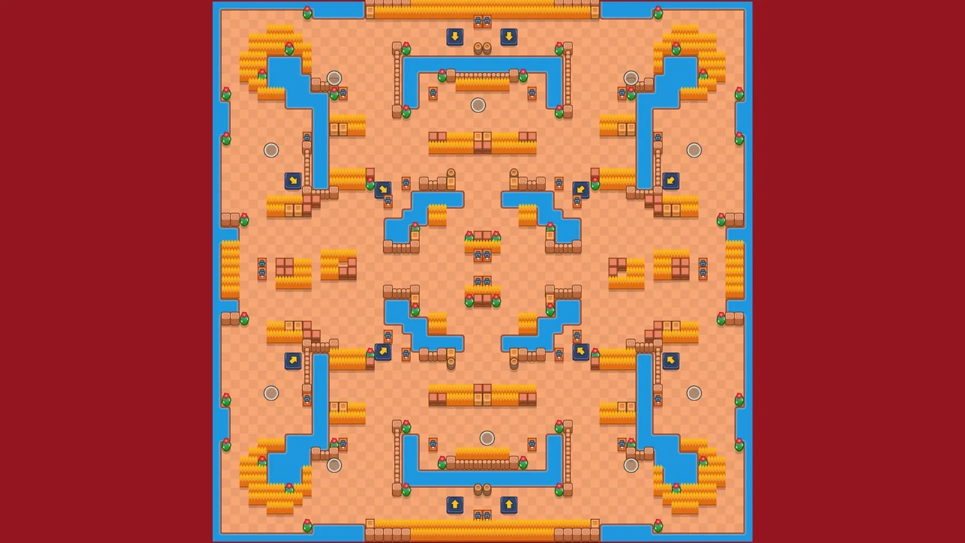 Mapa do Flying Fantasies Solo Showdown (Imagem via Supercell)