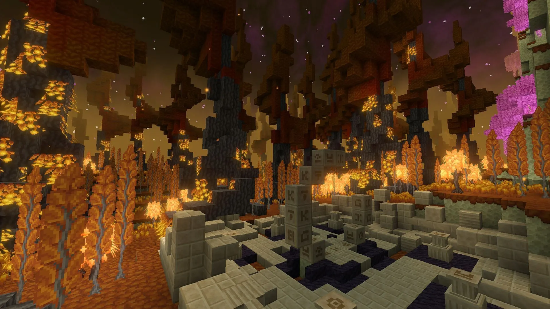 BetterEnd rend la dimension finale de Minecraft beaucoup plus intimidante (Image via Quiqueck/CurseForge)