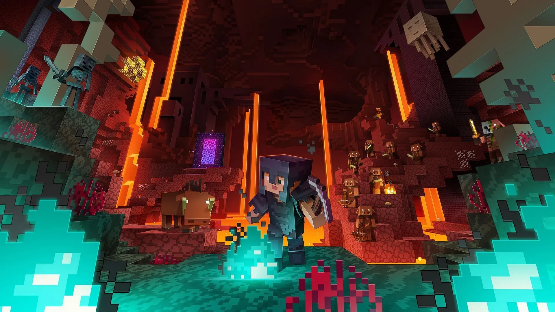 The Nether Update transformed Minecraft's Nether dimension into a more perilous and thrilling environment. (Image via Mojang)