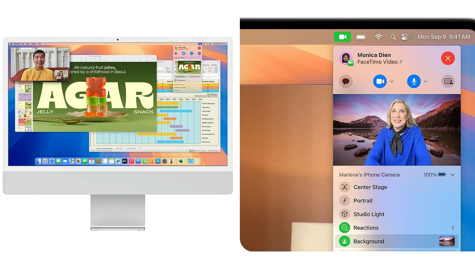 Recurso do macOS Sequoia permite alterações no plano de fundo da câmera (Imagem via Apple)