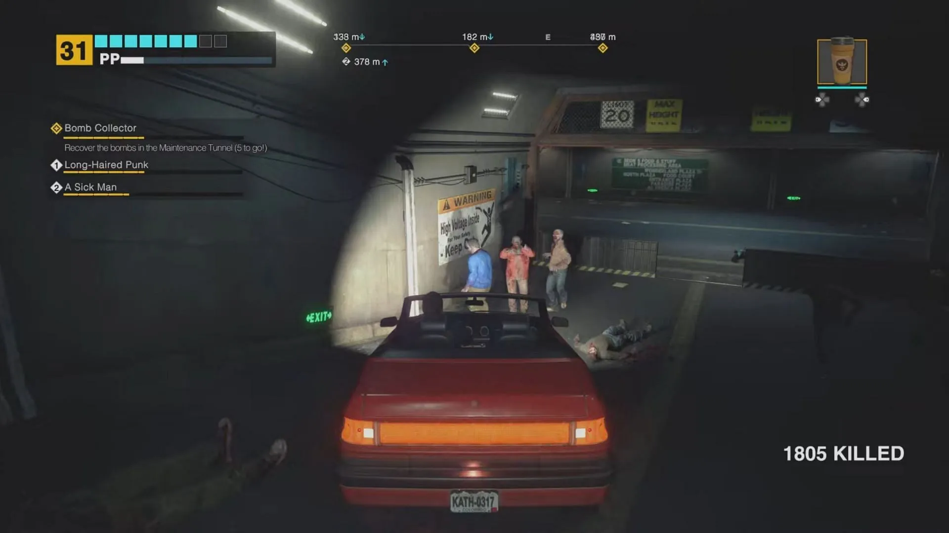 Use a car to reach the maintenance tunnel (Image via Capcom)