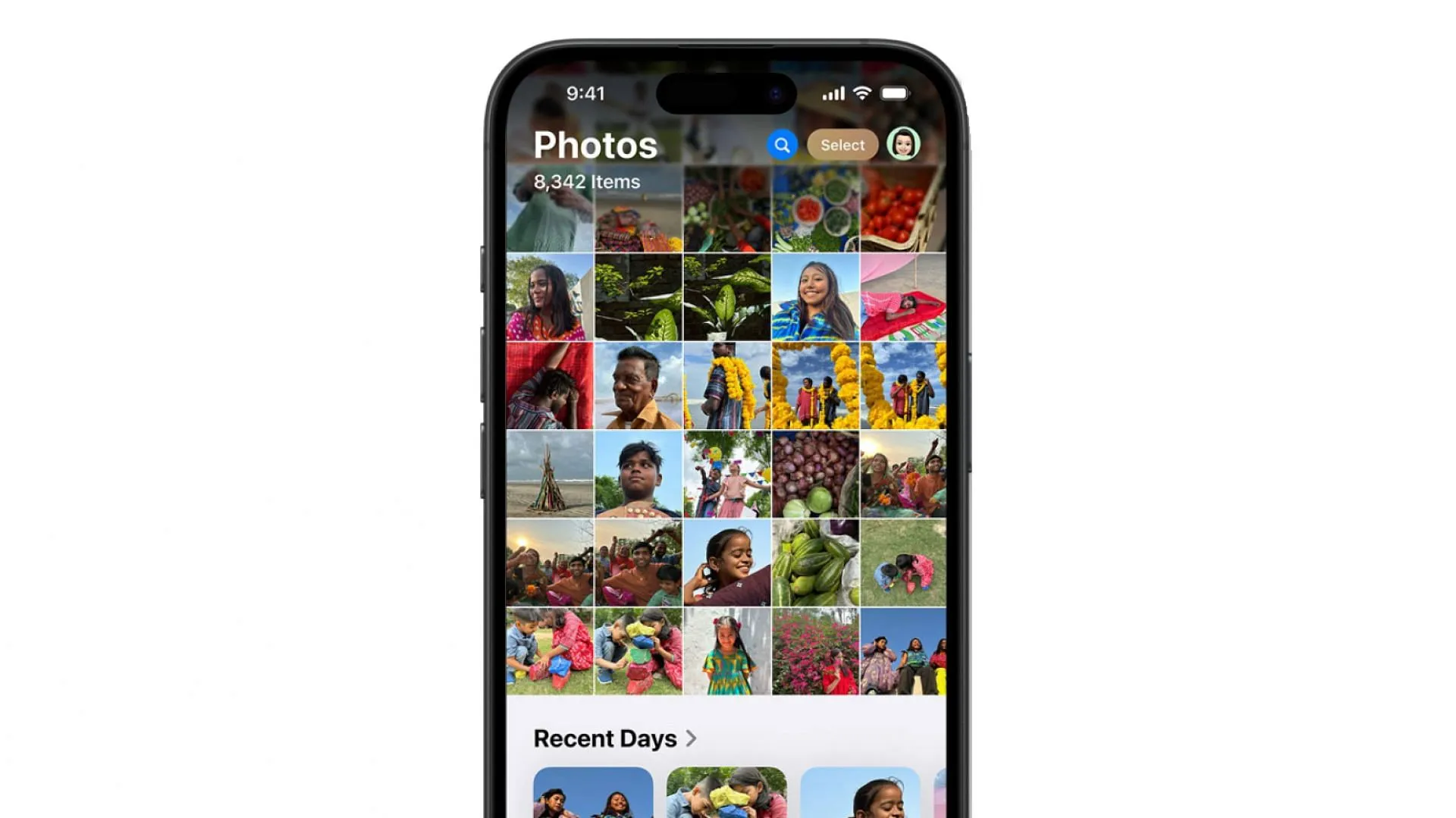 Neue Benutzeroberfläche der Fotos-App (Bild über Apple)