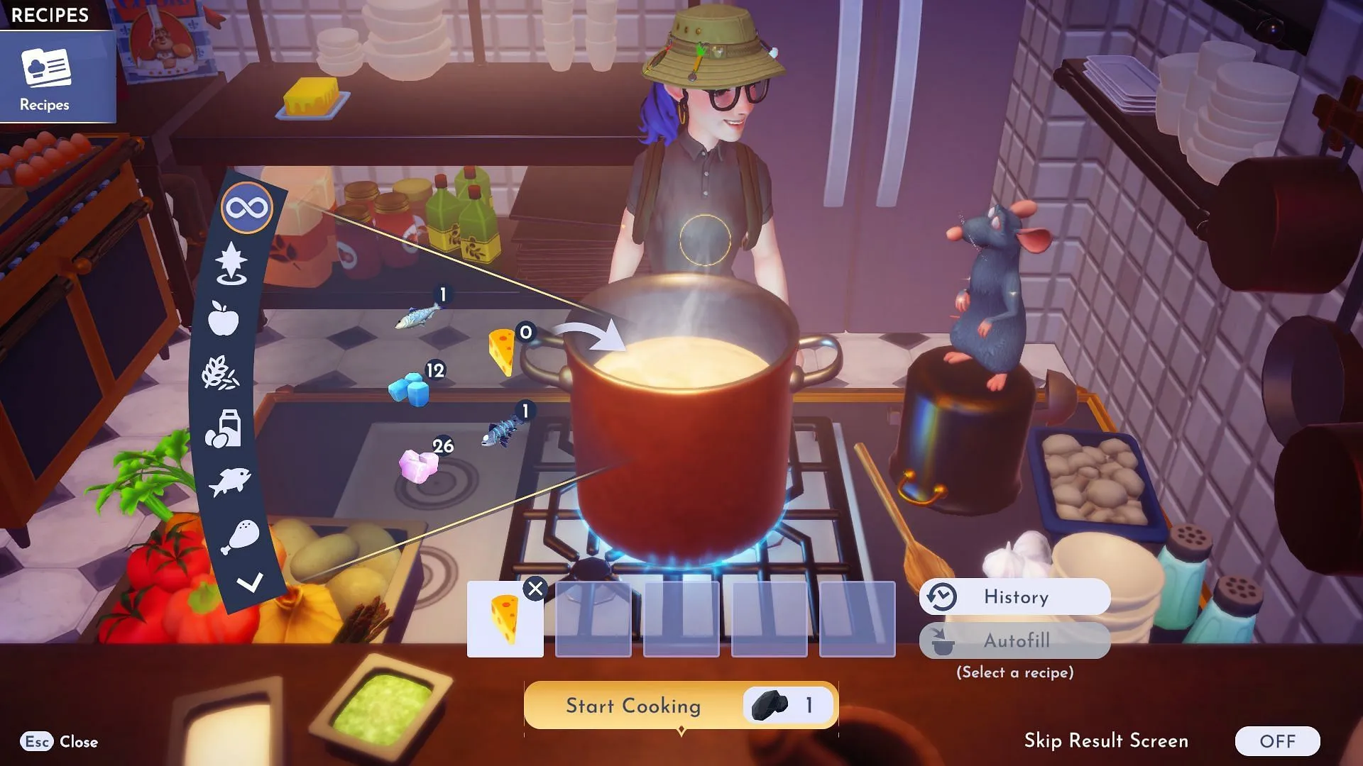 Le plateau de fromages est une recette une étoile (Image via Gameloft)