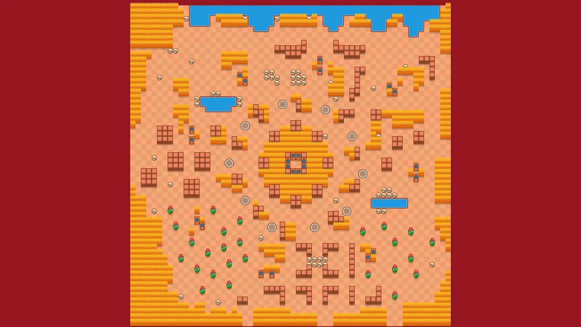 Feast or Famine Solo Showdown Map (Image via Supercell)