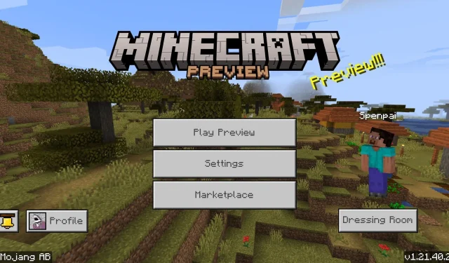 Guida per scaricare Minecraft Bedrock 1.21.40.22 versione beta e anteprima