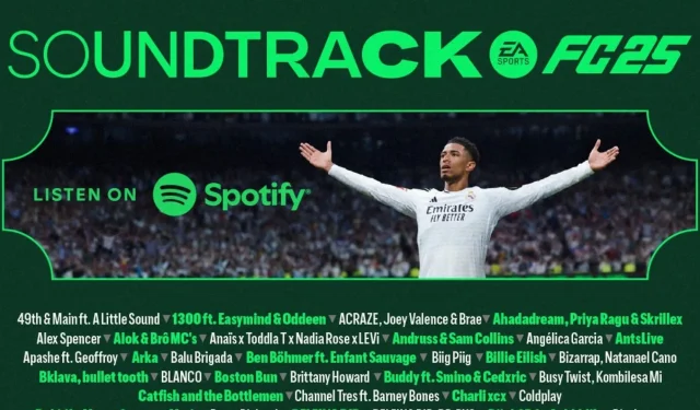 Lista completa de artistas e músicas na trilha sonora do EA FC 25