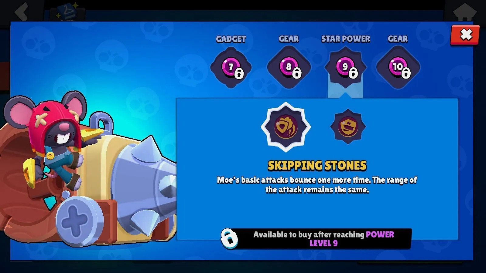 Détails de Moe Skipping Stones Star Power (Image via Supercell)