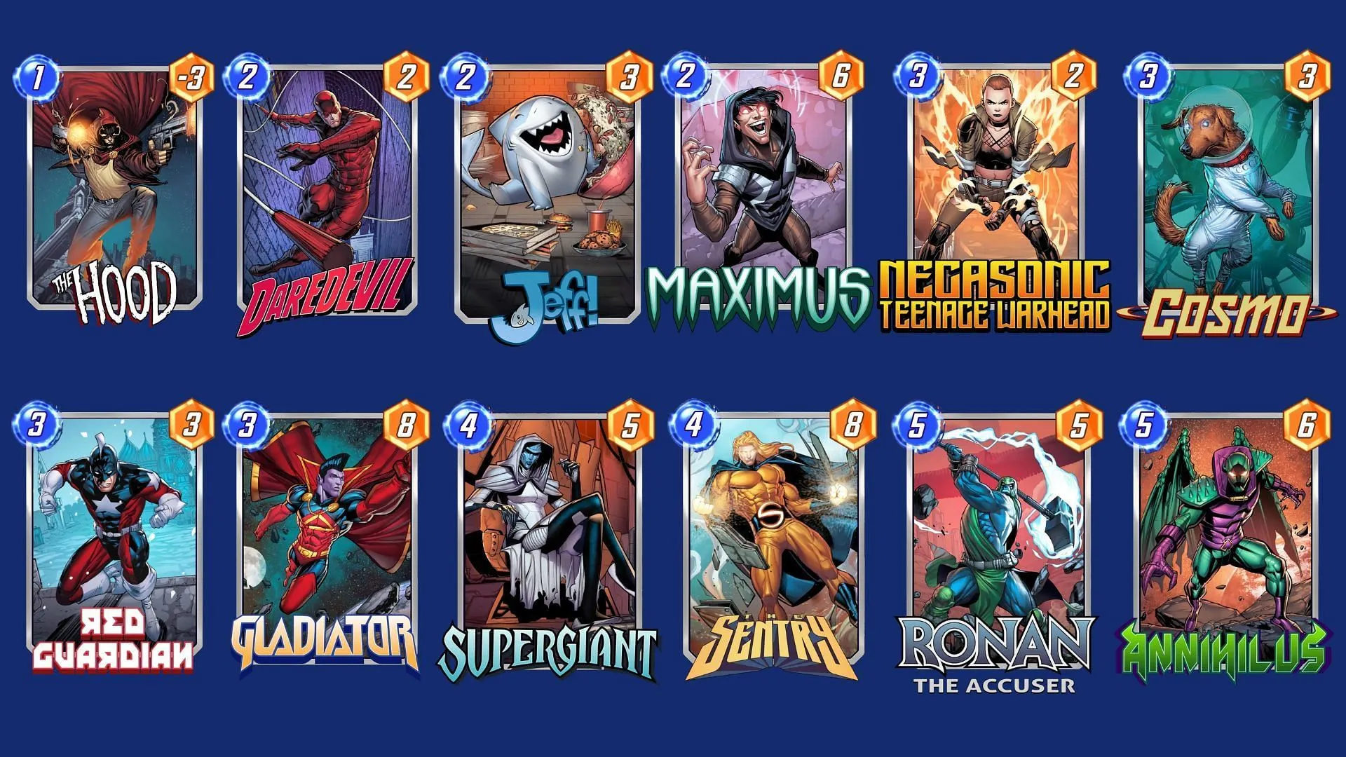 Le deck de rang 1 est un excellent deck Marvel Snap Supergiant (Image via Nuverse)